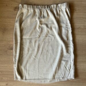 San Remo by Laura Knits Vintage Metallic Gold Knit Pencil Skirt